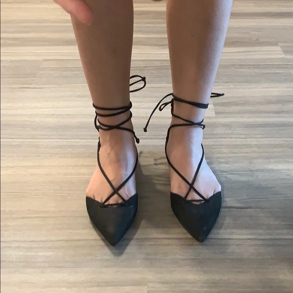 Schutz Lace up pointy flat - Picture 2 of 7